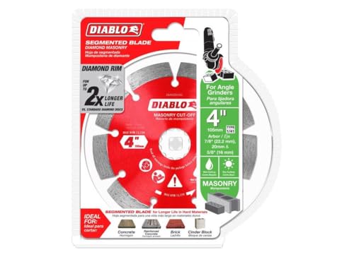 Disque de coupe diamanté segmenté Diablo 10,2 cm pour maçonnerie