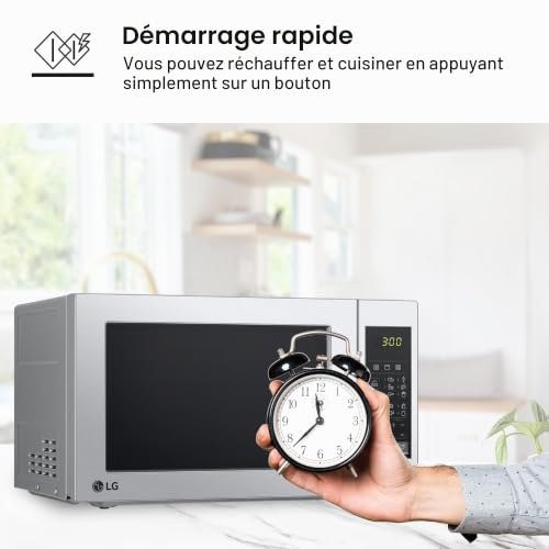 Micro-Ondes Grill LG MH6044V – 20L 700W, Technologie Easy Clean, 6 Programmes Automatiques - vue 9