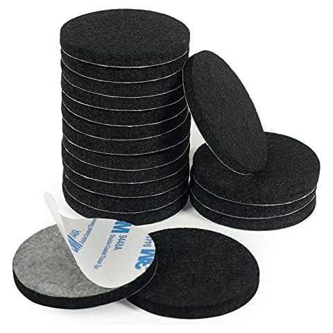 Furniture Pads Floor Protector,18 PCS 50mm Felt Chair Feet Pads 5mm Thick Sliders to Protect Your Wood Floors(Black) Cover