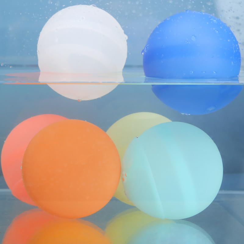 WELLO Reusable Pool Ball, Water Play Sports, Eco-Friendly Ball Set, Food Grade Silicon Materials, Suitable for All Ages Encourages Physical Activity | Pack of 6 Balls | Safe and Non-Toxic-image-49