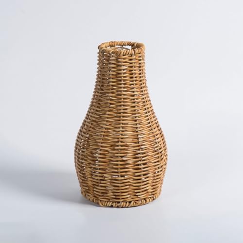 Conteneurs d'arrangement de fleurs en rotin rustique