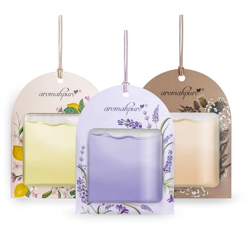 Image of Aromahpure Gel Wink Hanging Car Perfume - Lavender, Lemon, Musk | Pack of 3 | Long-Lasting Gel Based Car Air Freshener | Car Accessories | Last Up to 30 Days