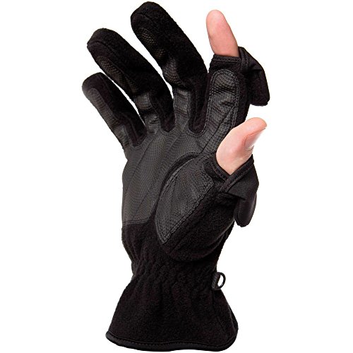 Freehands Men's Unlined Fleece Gloves, Large, Black