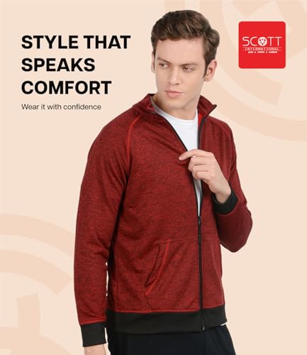 Image of Scott International Polyester Jacket For Men | Men's Jacket | Jacket For Men Stylish | Jacket For Men Winter Wear | Jerkin For Men | Regular Length Bike Jacket For Men