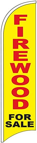 FIREWOOD for Sale - Windless Swooper Flag Feather Banner Sign 2.5x11.5 ft Tall (Flag Only) yb