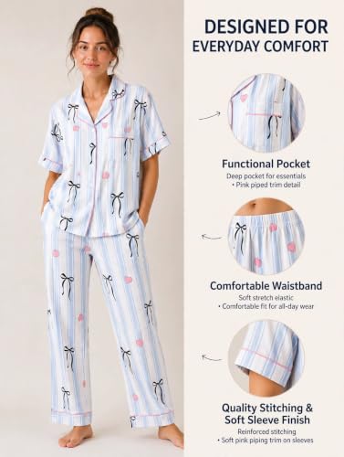 Image of MAU ANUBE Women's Cotton Korean 2pc Night Suit Set