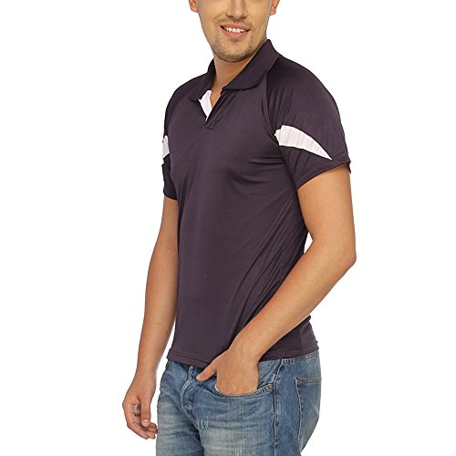 Image of CAHOOT Men's Basic Activewear Polo T-Shirt for Casual Wear | Spread Collar | Short Sleeve | Half-Button Closure | Polyester Jersey T-Shirt Crafted with Comfort Fit for Everyday Wear