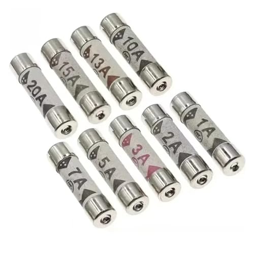 Fusibili a cartuccia for tubo in ceramica, fusibile ceramico a fusione rapida confezione da 10 fusibili a spina BS1362 1A-20A 6x25mm(20A)