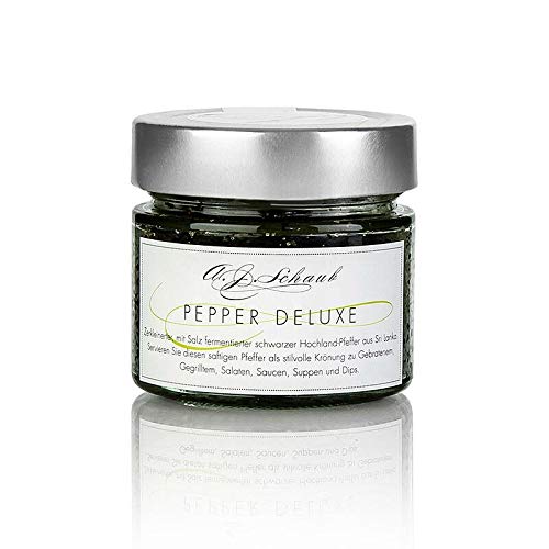 Schwarzer Pfeffer, mit Meersalz fermentiert, zerkleinert, PEPPER DELUXE, 100g