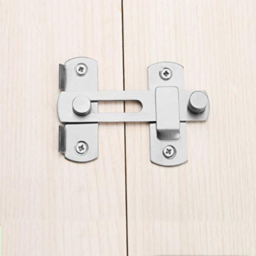 WANLIAN dingchi (100pcs) Stainless Steel Flip Latch Gate Latches Bar Latch Safety Door Lock, Hasp Lock Sliding for Window Cabinet Room Accessorries,Brushed Finish