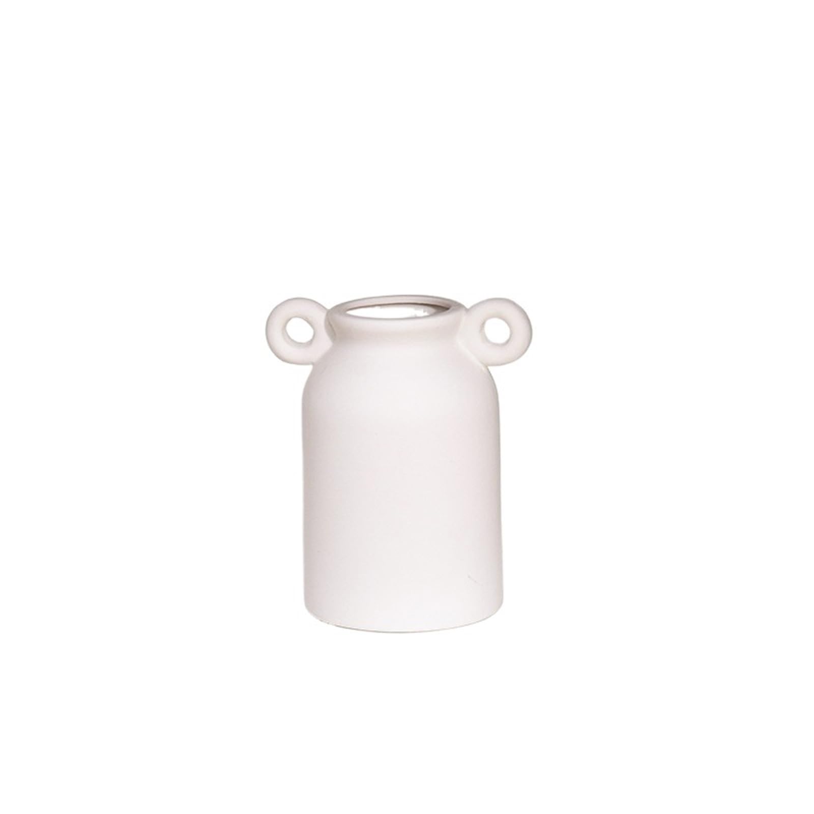 Geometric vase White Vase Ceramic Flower Arrangement Aesthetic Vases Desktop Ornament Bottle Container flowers(S3 1.8x3.6x4.4in)