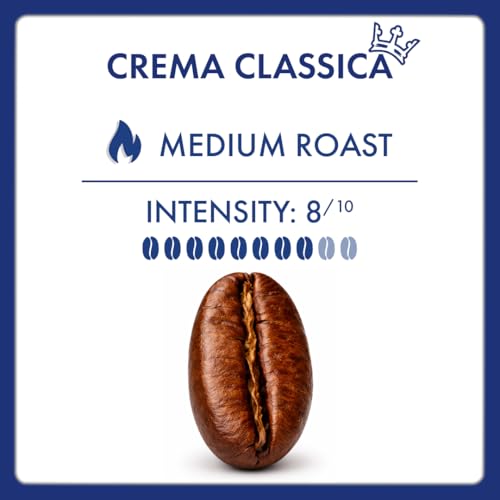Image of Caffe Borbone Crema Classica Whole Bean Coffee, Arabica and Robusta Blend, Medium Roast, 2.2 lb Bag (Pack of 1)
