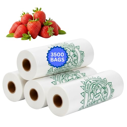 Retail Bags Direct Clear Produce Roll - 3500 Bags -