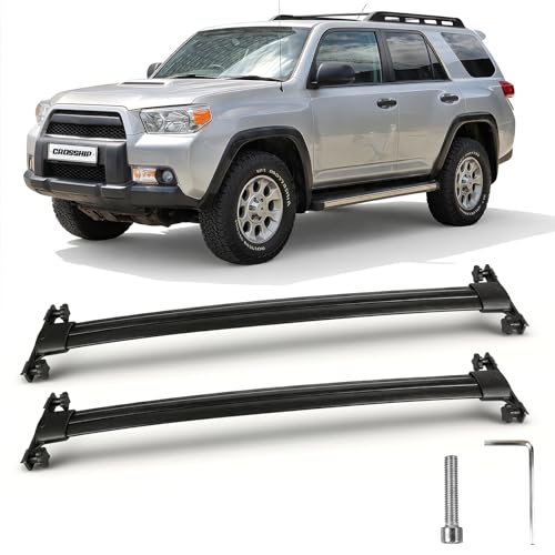 CROSSHIP Lockable Roof Rack Cross Bars Compatible with Toyota 4Runner 2010-2024 Heavy Duty Aluminum Crossbars Anti-Theft Roof Bars for Rooftop Cargo Luggage Kayak