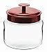 Anchor Hocking Mini Montana Jar with Handled Red Aluminum Cover, 48 Ounce