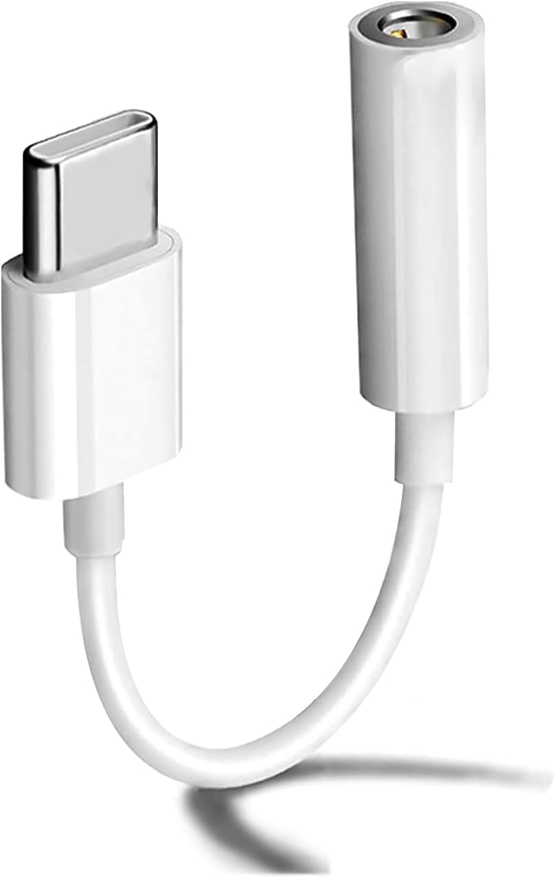 USB C to 3.5mm Jack, Type C to Headphone Adapter Aux Digital Audio Earphone Adaptor For iPhone 16/15,Samsung Galaxy Pixel, iPad Pro, HUAWEI, Xiaom, and More Type C Devices