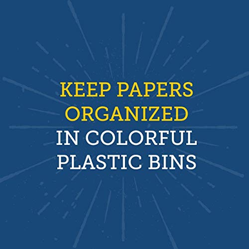 Really Good Stuff 6PK Plastic Desktop Paper Storage Basket for Classroom or Home–14”x10” Plastic Mesh Basket-Secure Papers Crease-Free–Grouping for 6