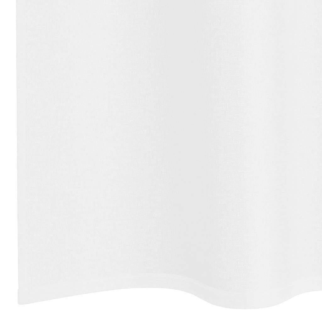 Zasłona woalowa, zestaw 2 sztuk, biała, 225 x 140 cm, półprzezroczysta, poliester, do salonu, sypialni, filtr światła, ochrona przed wzrokiem, łatwy montaż