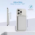 JUOVI Banque de puissance sans fil magnétique ultra-mince 5000mAh Chargeur portable 20W PD Chargement rapide Mini Batterie avec USB-C Câble compatible pour Magsafe Airpods i-Watch iPhone 16 15 Series