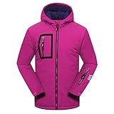PHIBEE Girls' Sportswear Waterproof Windproof Snowboard Ski Jacket Rose 5