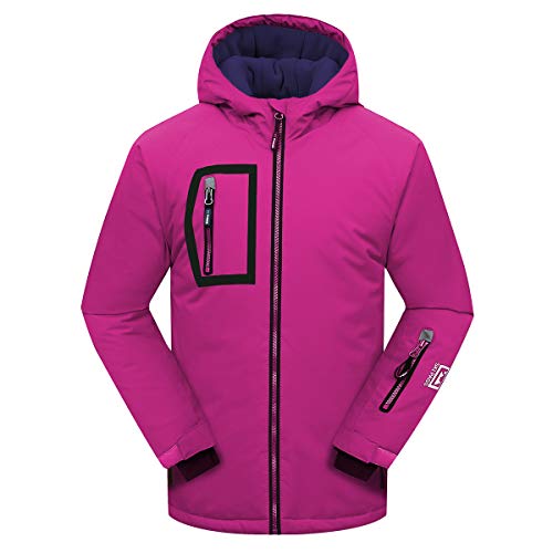 Phibee Girls' Sportswear Waterproof Windproof Snowboard Ski Jacket Rose 5 #TOP16
