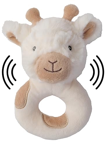 Image of Bearington Lil' Lofty 5.5 Inch Giraffe Baby Rattle - Baby Wrist Rattles - Plush Rattles for Baby Giraffe Rattle