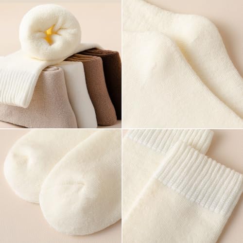 CHUNFO Warm Women Ankle Winter Thermal Boot Socks Cute Christmas Cotton Slipper Crew Sock 6 Pairs2