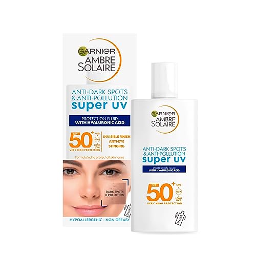 Super Uv Anti Dark Spots & Anti Pollution Face Fluid Spf50+ 40Ml, With Hyaluronic Acid & Vitamin E, High Spf Protection, Non Greasy Formula