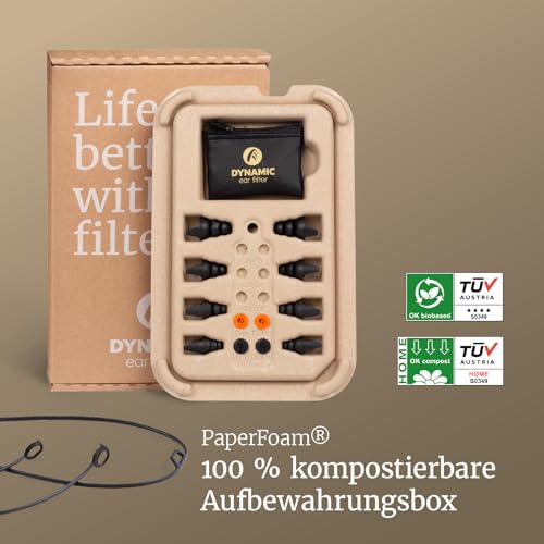 Foto von DYNAMIC ear filter Gehörschutz nur zum Schießsport – Impulsschallfilter, Gehörschutzstöpsel für Schießsport, 19dB kontinuierliche Dämpfung, Patentierte Filter, 4 Größen Earplugs