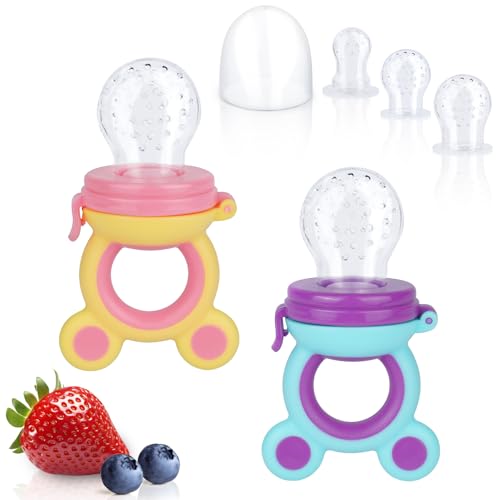 Vicloon Fruchtsauger Set Baby mit 6 Silikon-Sauger in 3 Größen,BPA-frei - Kleinkind Fruchtsauger Schnuller Beißring Obstsauger für Obst Gemüse Brei Beikost Vicloon Fruchtsauger Set Baby mit 6 Silikon-Sauger in 3 Größen,BPA-frei - Kleinkind Fruchtsauger Schnuller Beißring Obstsauger für Obst Gemüse Brei Beikost