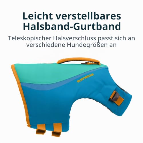 Ruffwear Float Coat Hundejacke, Auftrieb und Auftrieb, Hundeweste für sicheres Schwimmen, Bootfahren, Wassersport, Blue Dusk, XX-Small
