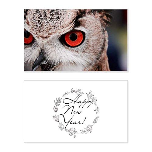 Tarjeta de felicitación de año nuevo con diseño de búho Pcture para felicitaciones de fin de año