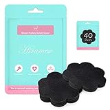 40 Pairs Nipple Breast Covers, Disposable Breast Pasties Adhesive Bra Nippleless Cover (Black)