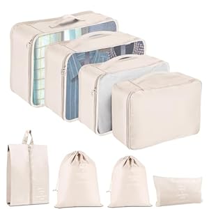 Packing Cubes for Travel – 8 Set Luggage Organizer Bags for Family, Mesh Breathable Travel Packing Cubes for Suitcases Durable Travel Essentials Bags Set