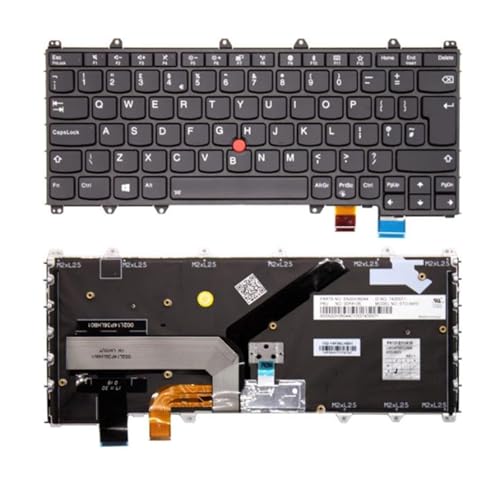 Clavier Lenovo Thinkpad X380 Yoga Noir UK - Pièce de rechange d'origine pour ordinateur portable