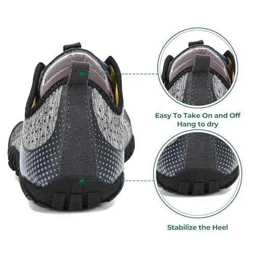 Miniatura 6 de SAGUARO Barefoot Hombre Mujer Zapatillas Minimalistas para Zero Drop Soles y Wide Tox Box,Gr.35-48 EU