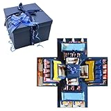lomdung Caja de Regalo Sorpresa, Caja Explosiva con Cinta y Lazo, Cajas de Regalo Creativa de 5 Capas, Cajas Explosiva de 5 Capas para Bricolaje, 23 X 23 X 16 CM, para Cumpleaños, Boda, San Valentín