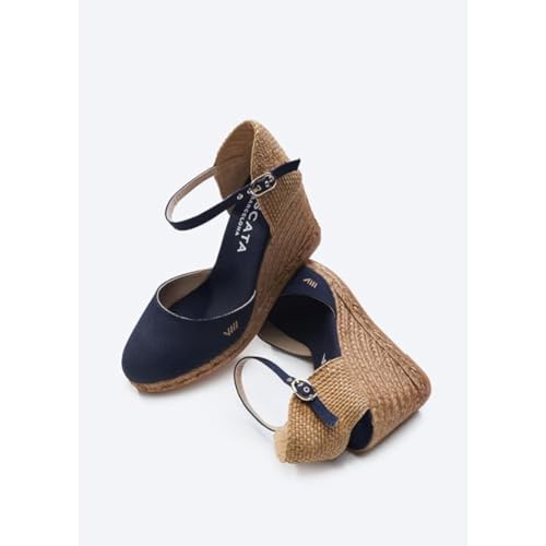 VISCATA Satuna Women's Sandals Espadrille Canvas Buckle Wedges2