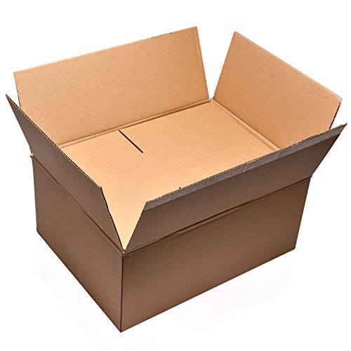 Cualfec Shipping Boxes Corrugated Cardboard Box Mailer Gift Boxes for Online Business Shipping (8x6x4)