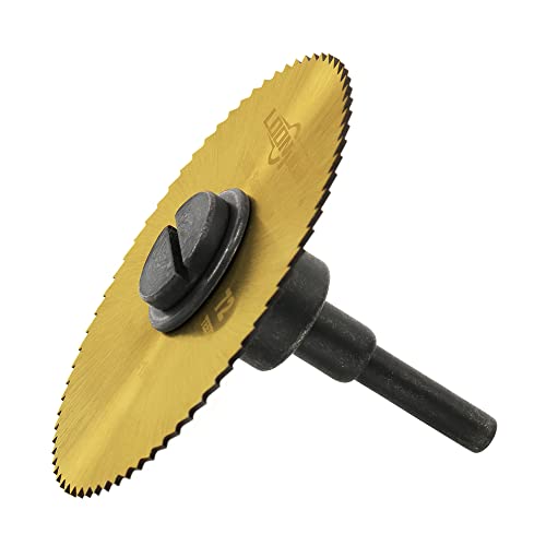 Yklp 3 Inch Hss Circular Saw Blade Set With Mounting Mandrel 3/8" & 1/4" Arbor Hole For Die Grinder Rotary Tool For Cutting Wood Plastic Metal (3'' Hss Saw Blade 100T (1Pc)+Mounting Mandrel (1Pc)) #TOP5