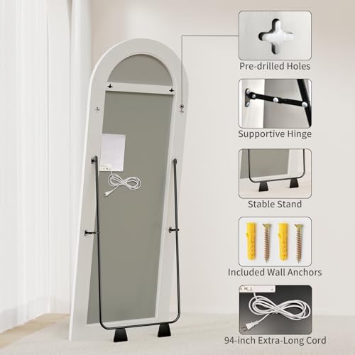 Image of Koonmi Full Length Mirror with LED Lights 56 inchx20 inch