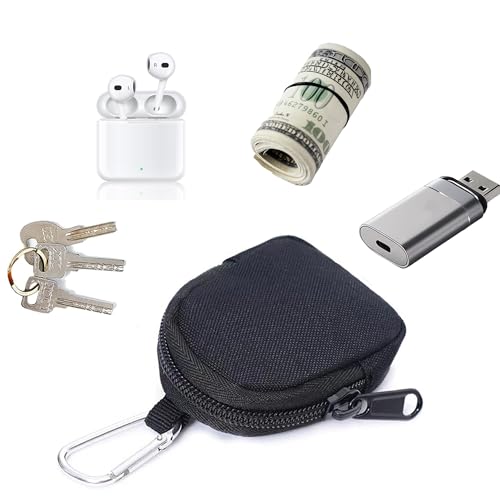 Mini Backpack Keychain Muti-functional Pouch Wristlet Wallet for Men Small Zipper Purse Outdoor Tactical Coin Bag Earbuds Keyrings Card Holder Cable Organizer for Outdoor Activities (Camouflage)4