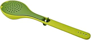 HJUGHPN Cucharón de filtro, cuchara de condimento, resistente al calor, reutilizable, verde, reutilizable, infusor de té para cocina, 2 unidades