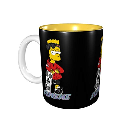 Bart Sim-Pson Novelty Cups Practical MugsCoffee Cups 11 Ounces Of Interesting Coffee Cups Yellow