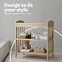 طاولة تغيير من Graco Benton مع وسادة تغيير مقاومة للماء (Driftwood) - GREENGUARD Gold Certified ، تتضمن لوحة تغيير الحفاضات مع حزام الأمان ، ورفوف تخزين مفتوحة للتنظيم
