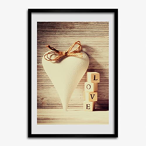 Tableau cadre en bois Tulup amour 50x70 cm pour célébrer vos plus belles émotions
