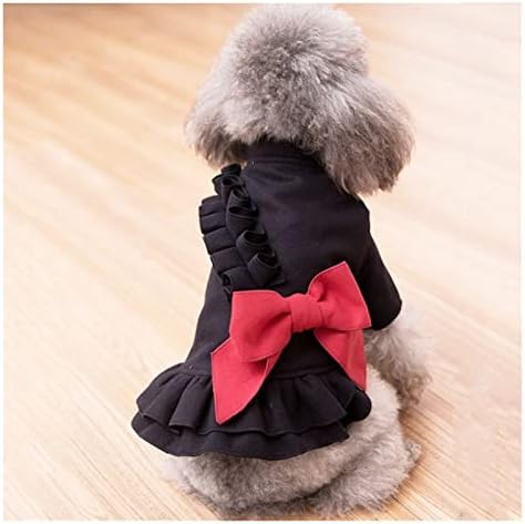 Litter & Housebreaking - Dog Clothes Thermal for Dogs Clothing Pet Outfits Small Cute Winter Warm Print (Black M code)