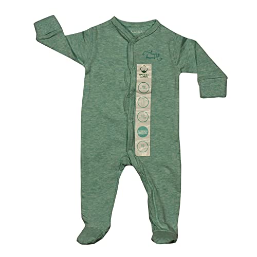 Image of Organic Cotton Baby Sleep Suit, Bodysuits /Onesies /Rompers for Baby Boys, Long Sleeve Baby Sleepsuit, Pure Cotton Baby Romper (0-1 Month, Solid)
