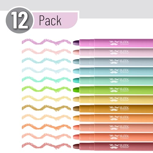 Image of Mr. Pen- Gel Highlighter, 12 Pack, Assorted Colors