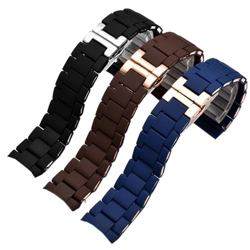 Bracelet montre en acier et silicone premium pour Armani AR5905 AR5906 et AR5920 - 6